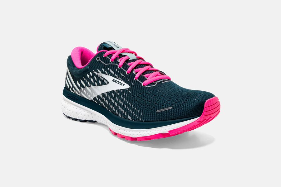 Brooks Ghost 13 Road Loopschoenen Dames - Donkerblauw/Roze - 814590OVG